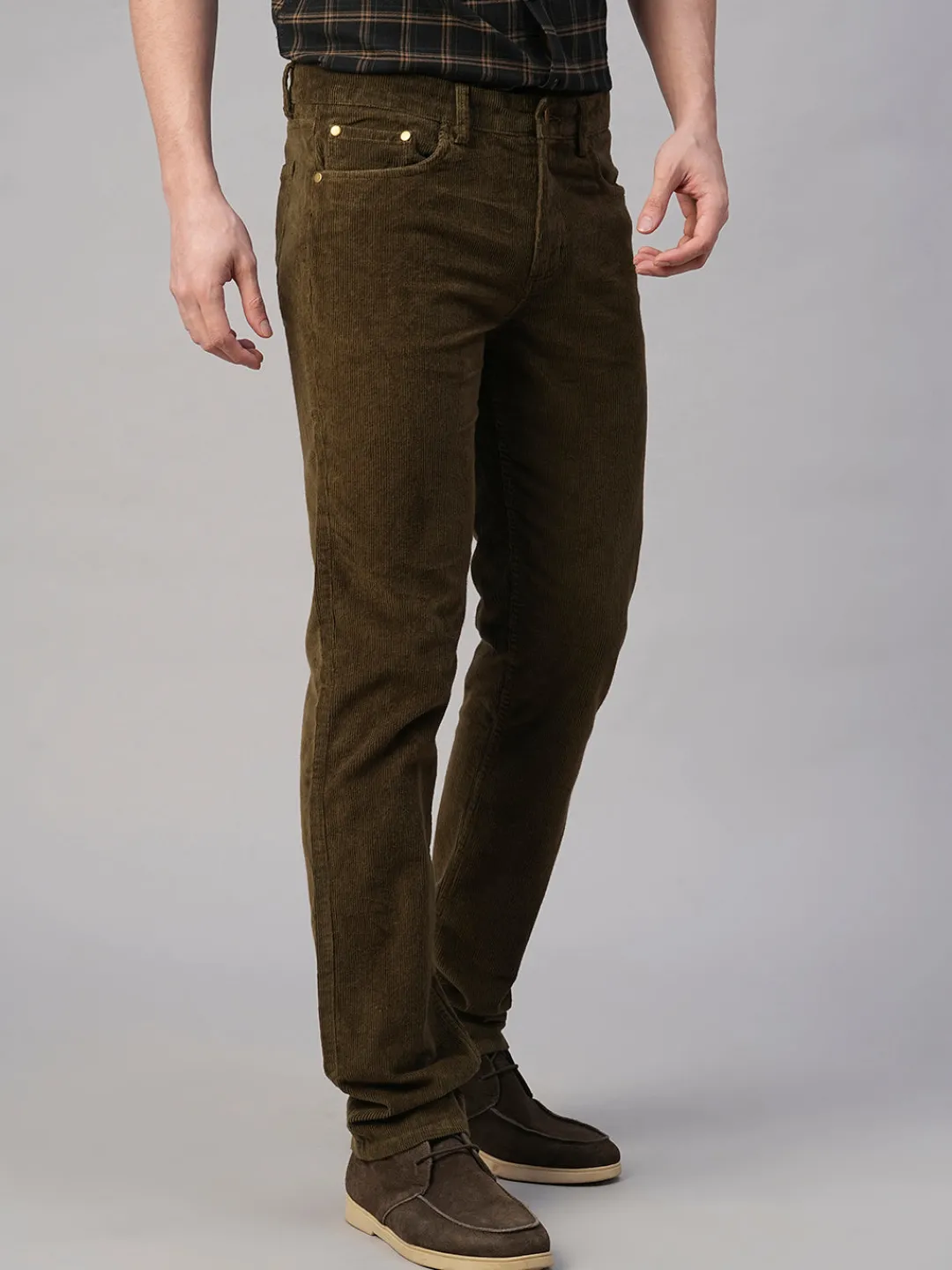 Cottonworld Slim Fit | Casual^Men's Corduroy 100% Cotton Lycra Slim Fit Pant