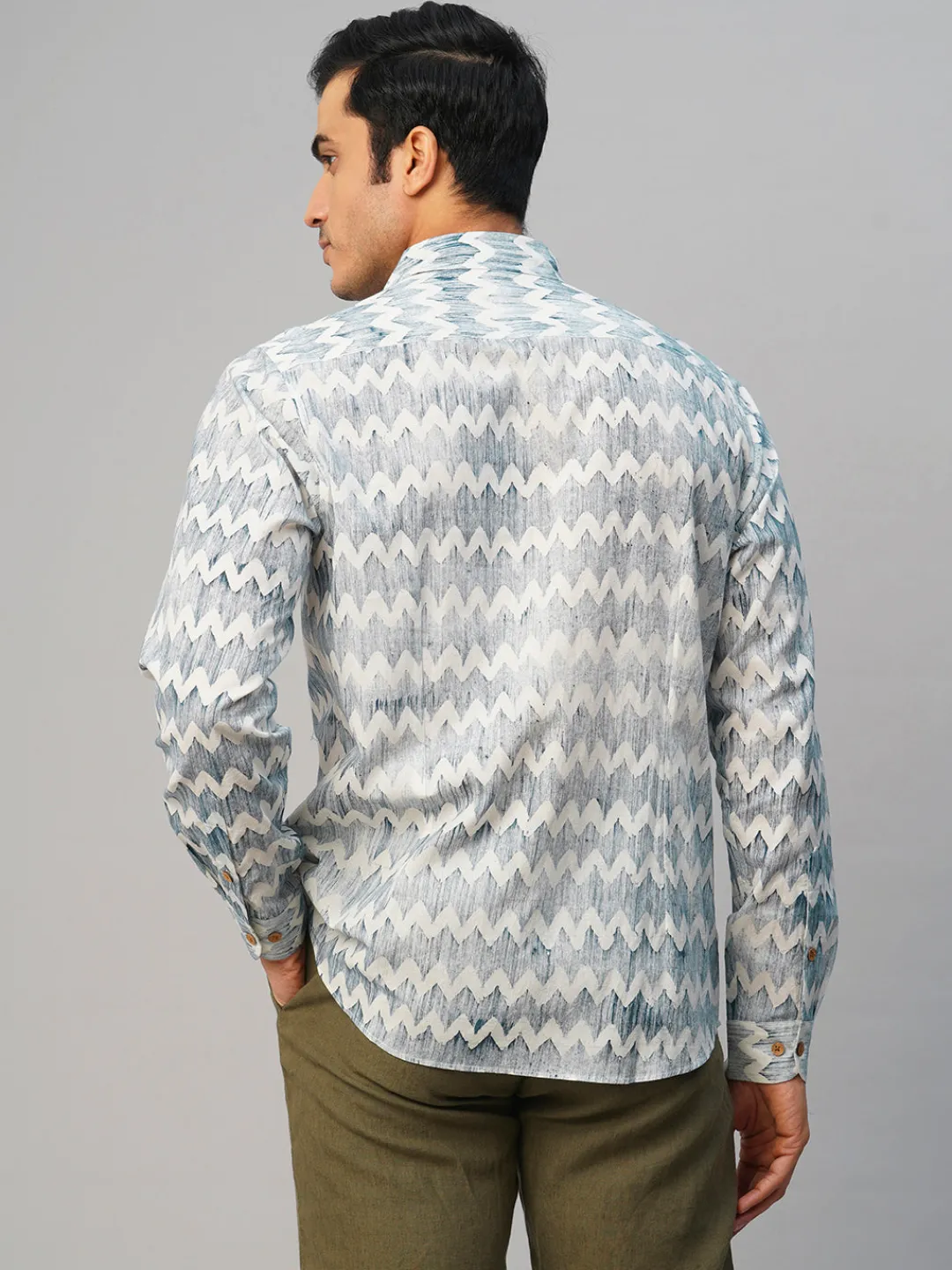 Women Cottonworld Print | Print^Men's Cotton Batik Printed Slim Fit Shirt