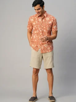 Women Cottonworld Print | Print^Men's Cotton Hand Block Printed Regular Fit Shirt