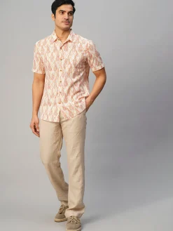 Women Cottonworld Print | Print^Men's Cotton Hand Block Printed Regular Fit Shirt