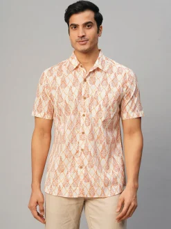 Women Cottonworld Print | Print^Men's Cotton Hand Block Printed Regular Fit Shirt