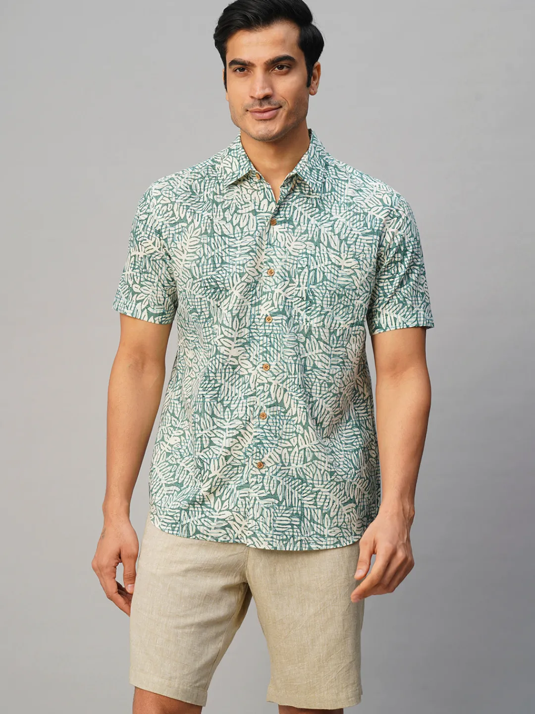 Women Cottonworld Print | Print^Men's Cotton Hand Block Printed Regular Fit Shirt