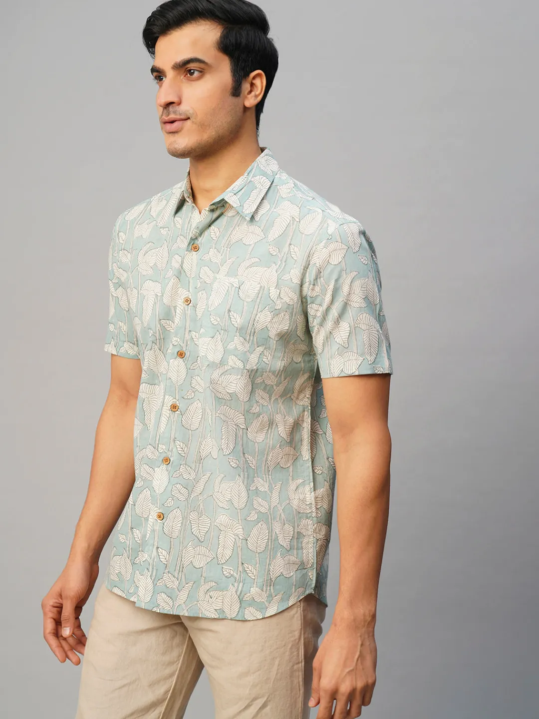 Women Cottonworld Print | Print^Men's Cotton Hand Block Printed Regular Fit Shirt