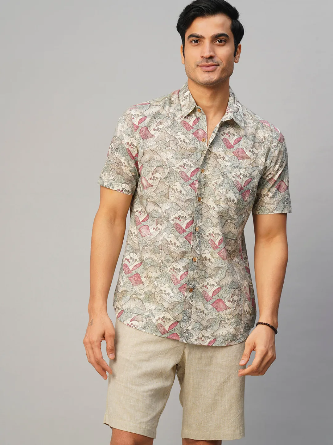 Women Cottonworld Print | Print^Men's Cotton Hand Block Printed Regular Fit Shirt