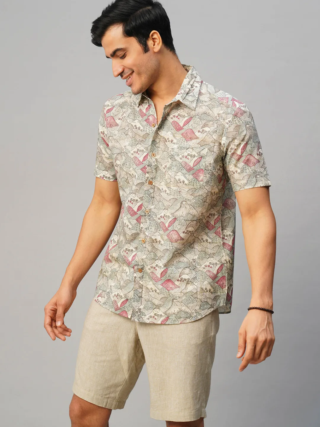 Women Cottonworld Print | Print^Men's Cotton Hand Block Printed Regular Fit Shirt