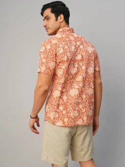 Women Cottonworld Print | Print^Men's Cotton Hand Block Printed Regular Fit Shirt