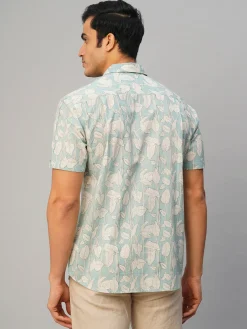 Women Cottonworld Print | Print^Men's Cotton Hand Block Printed Regular Fit Shirt