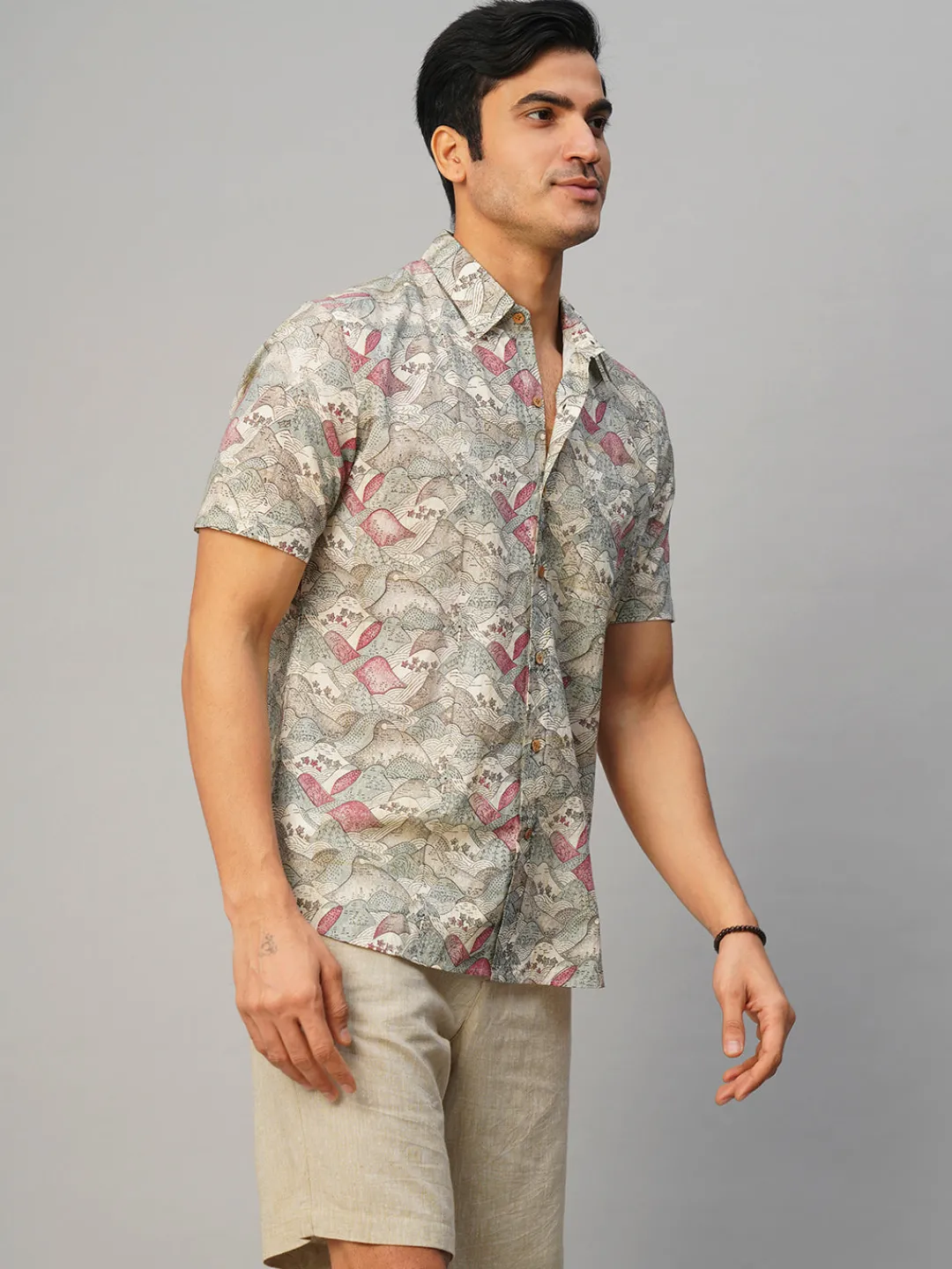 Women Cottonworld Print | Print^Men's Cotton Hand Block Printed Regular Fit Shirt