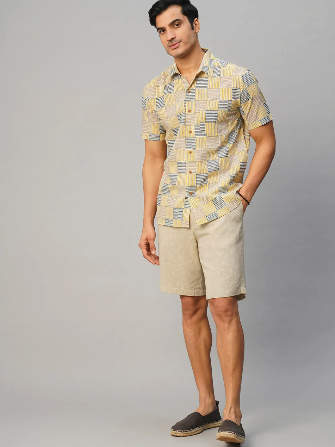 Women Cottonworld Print | Print^Men's Cotton Hand Block Printed Regular Fit Shirt