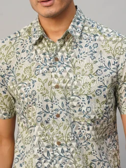 Women Cottonworld Print | Print^Men's Cotton Hand Block Printed Regular Fit Shirt