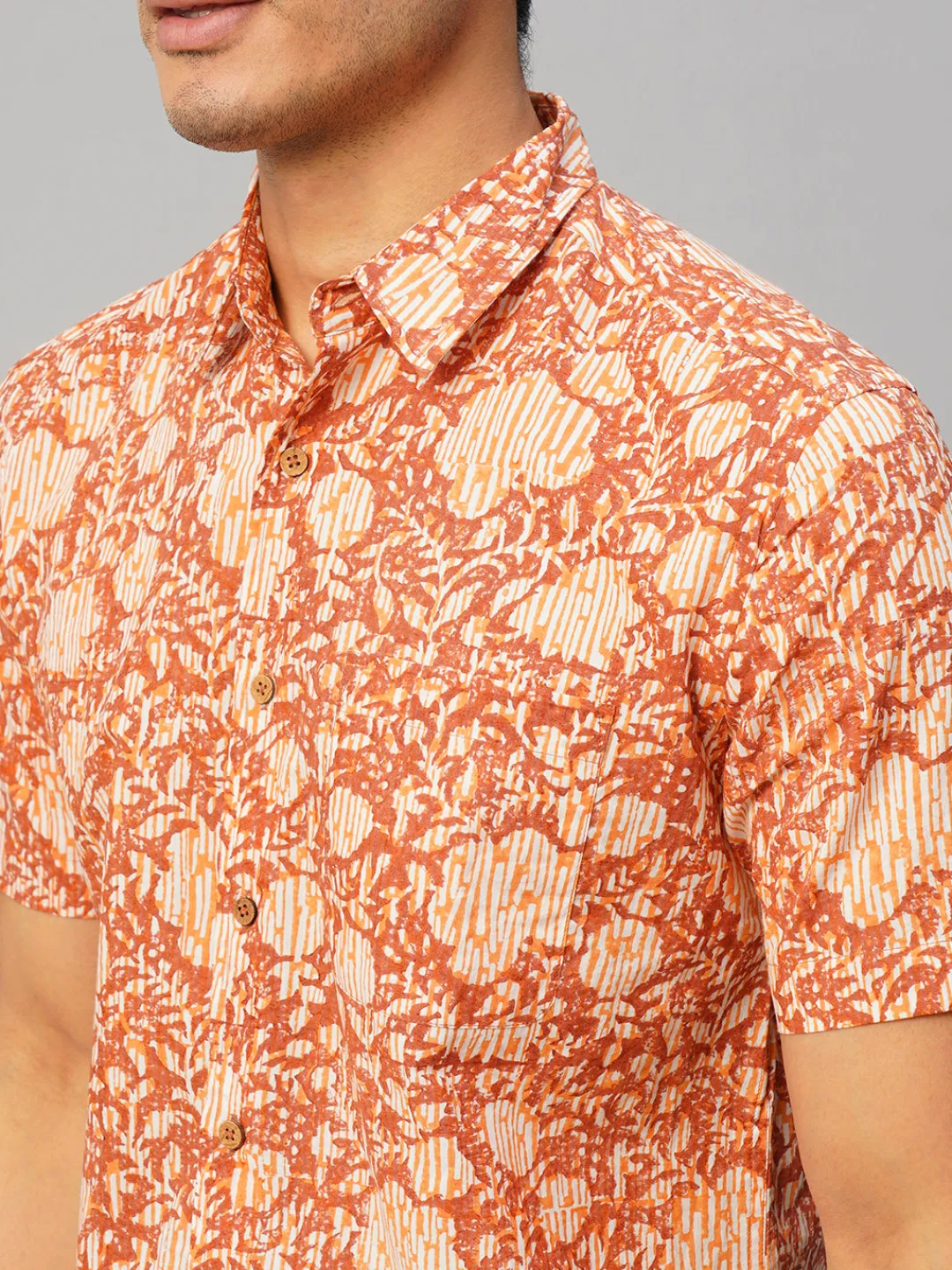 Women Cottonworld Print | Print^Men's Cotton Hand Block Printed Regular Fit Shirt
