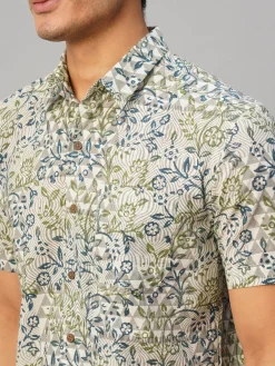 Women Cottonworld Print | Print^Men's Cotton Hand Block Printed Regular Fit Shirt