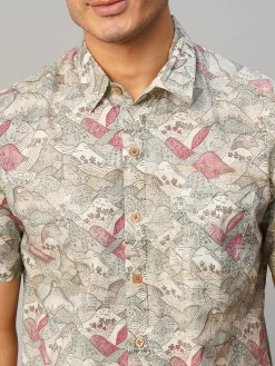 Women Cottonworld Print | Print^Men's Cotton Hand Block Printed Regular Fit Shirt