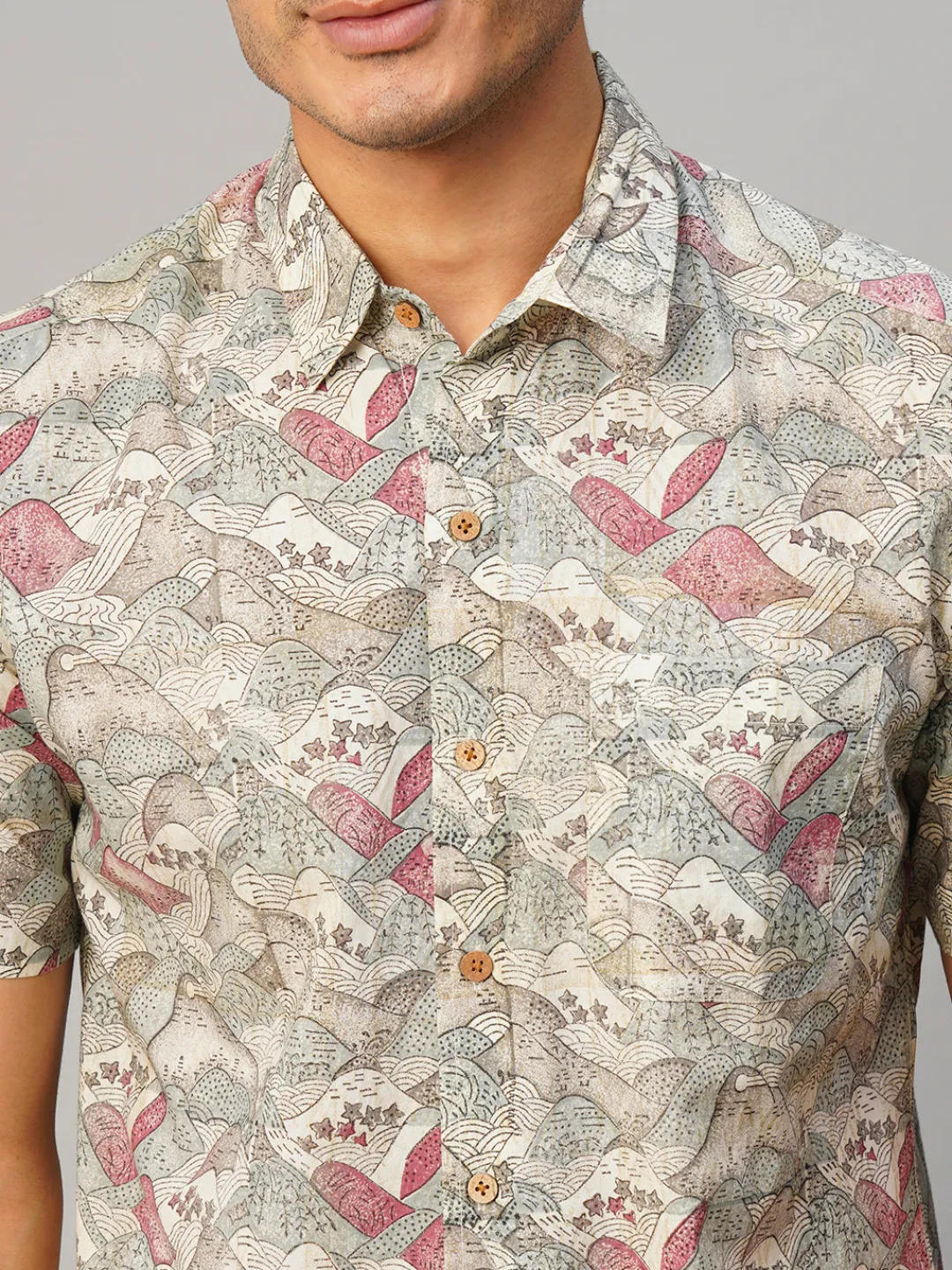 Women Cottonworld Print | Print^Men's Cotton Hand Block Printed Regular Fit Shirt
