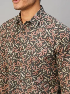 Women Cottonworld Print | Print^Men's Cotton Hand Block Printed Slim Fit Shirt