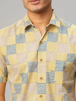 Women Cottonworld Print | Print^Men's Cotton Hand Block Printed Regular Fit Shirt