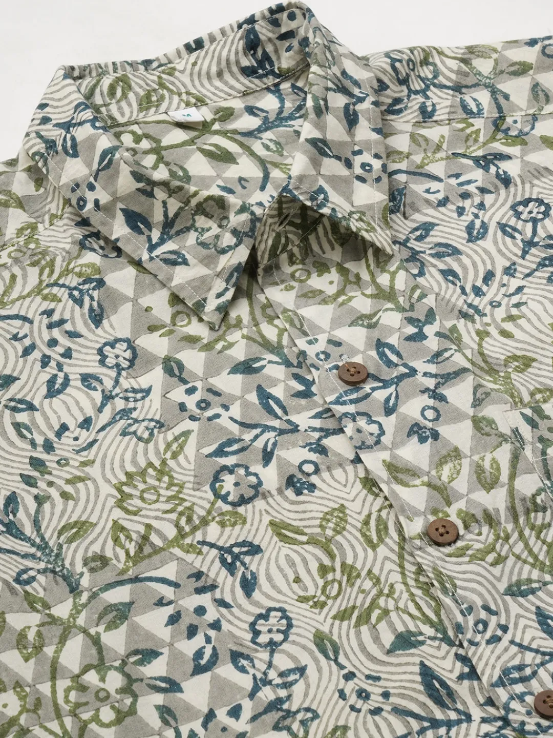 Women Cottonworld Print | Print^Men's Cotton Hand Block Printed Regular Fit Shirt