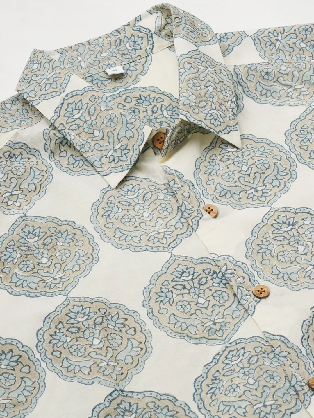 Women Cottonworld Print | Print^Men's Cotton Hand Block Printed Regular Fit Shirt