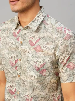 Women Cottonworld Print | Print^Men's Cotton Hand Block Printed Regular Fit Shirt