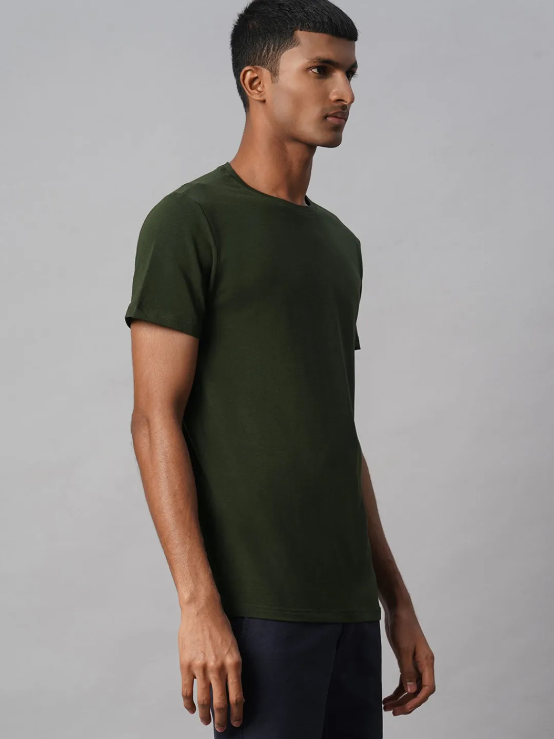 Cottonworld Men | Regular Fit^Men's Cotton Bamboo Elastane Regular Fit Tshirt