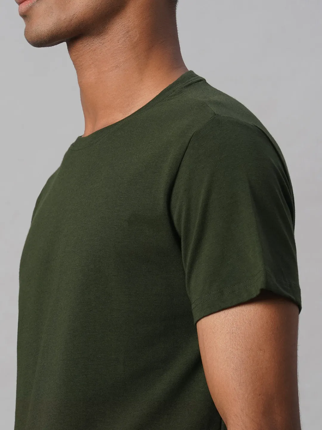 Cottonworld Men | Regular Fit^Men's Cotton Bamboo Elastane Regular Fit Tshirt
