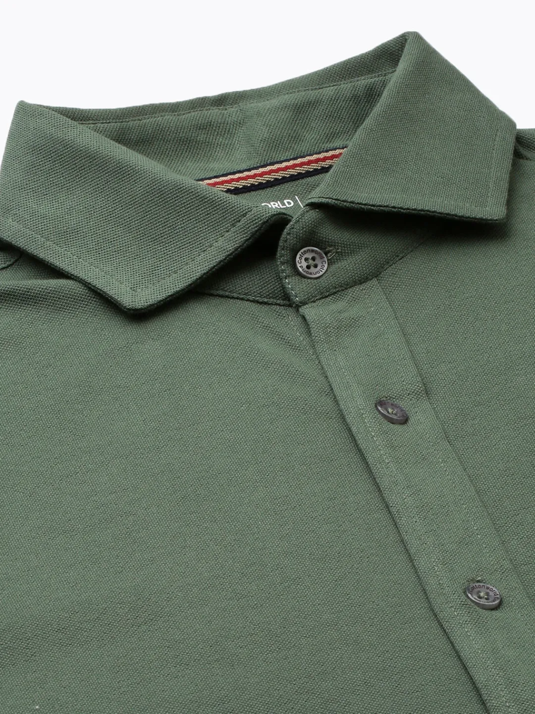 Cottonworld Regular Fit^Men's Cotton Elastane Regular Fit Tshirt