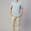 Women Cottonworld 100% Linen Shirts | 100% Linen Shirts^Men's 100% Linen Regular Fit Shirt