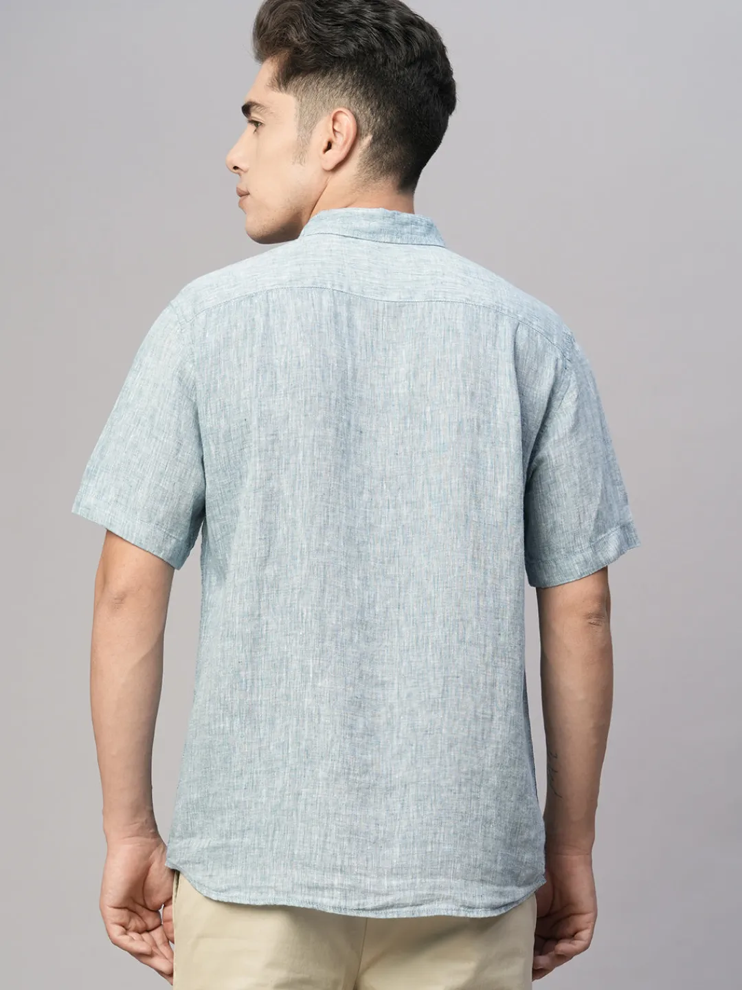Women Cottonworld 100% Linen Shirts | 100% Linen Shirts^Men's 100% Linen Regular Fit Shirt
