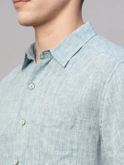 Women Cottonworld 100% Linen Shirts | 100% Linen Shirts^Men's 100% Linen Regular Fit Shirt