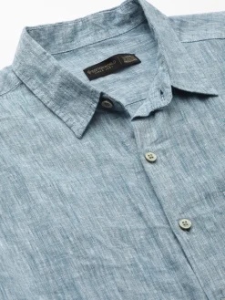 Women Cottonworld 100% Linen Shirts | 100% Linen Shirts^Men's 100% Linen Regular Fit Shirt