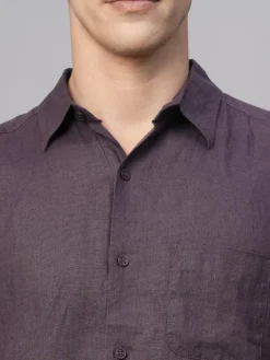 Women Cottonworld 100% Linen Shirts | 100% Linen Shirts^Men's 100% Linen Regular Fit Shirt