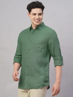 Women Cottonworld 100% Linen Shirts | 100% Linen Shirts^Men's 100% Linen Regular Fit Shirt