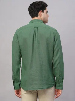 Women Cottonworld 100% Linen Shirts | 100% Linen Shirts^Men's 100% Linen Regular Fit Shirt