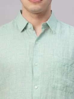 Women Cottonworld 100% Linen Shirts | 100% Linen Shirts^Men's 100% Linen Regular Fit Shirt