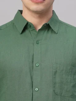 Women Cottonworld 100% Linen Shirts | 100% Linen Shirts^Men's 100% Linen Regular Fit Shirt