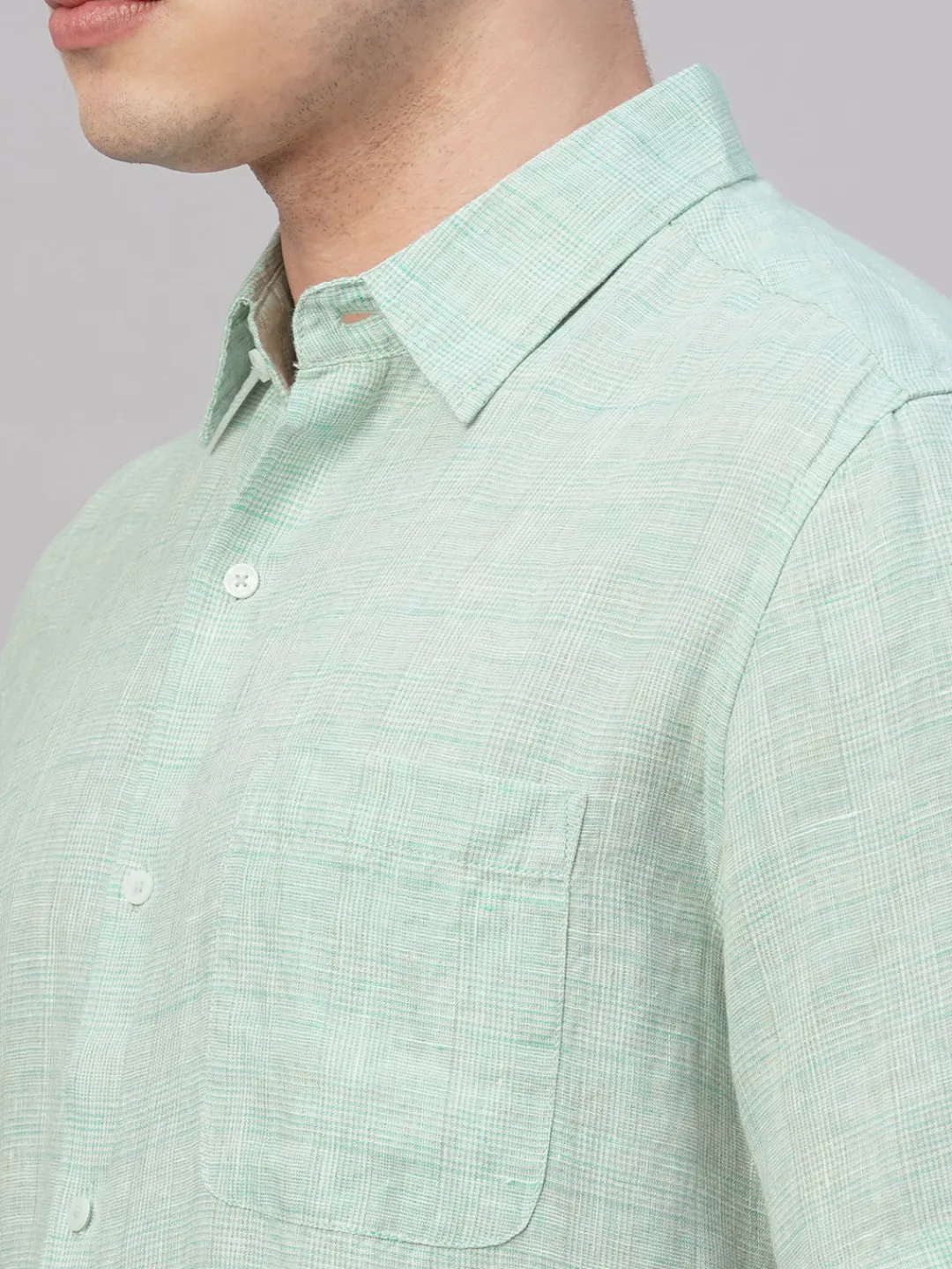 Women Cottonworld 100% Linen Shirts | 100% Linen Shirts^Men's 100% Linen Regular Fit Shirt
