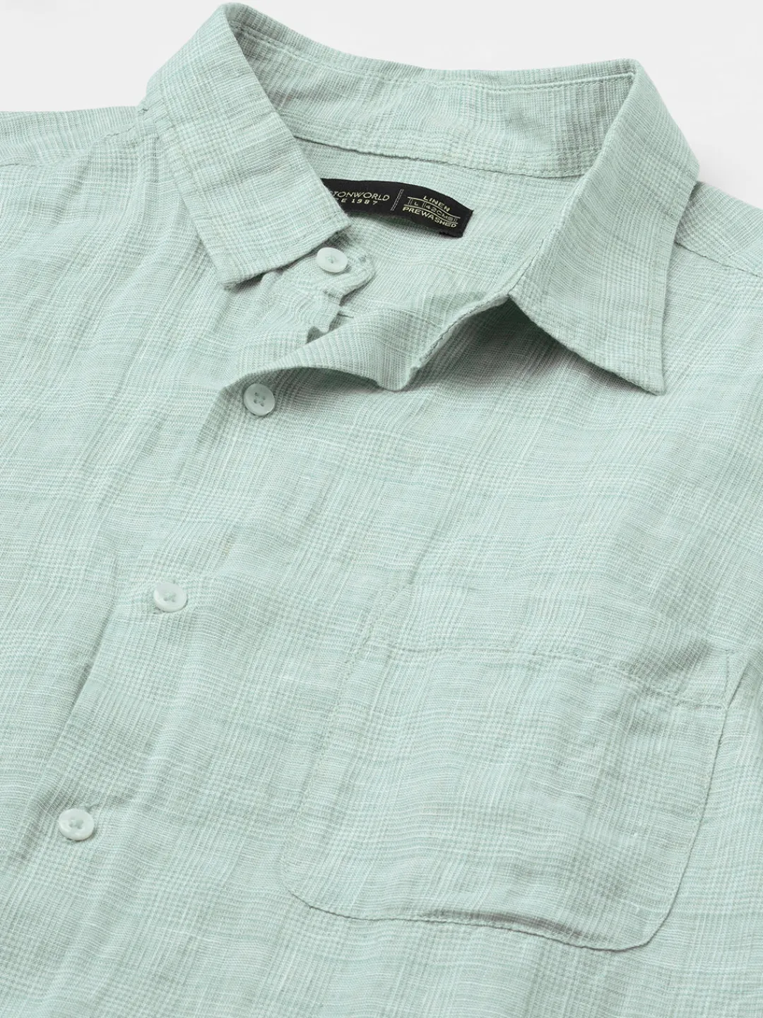 Women Cottonworld 100% Linen Shirts | 100% Linen Shirts^Men's 100% Linen Regular Fit Shirt