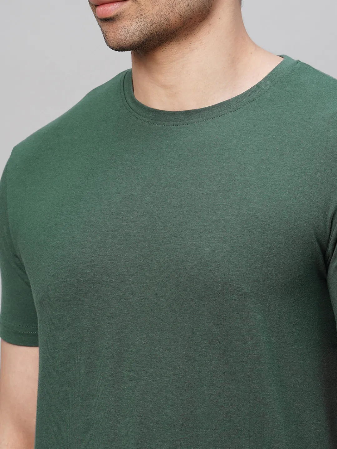 Cottonworld Men | Regular Fit^Men's Cotton Bamboo Elastane Regular Fit Tshirt
