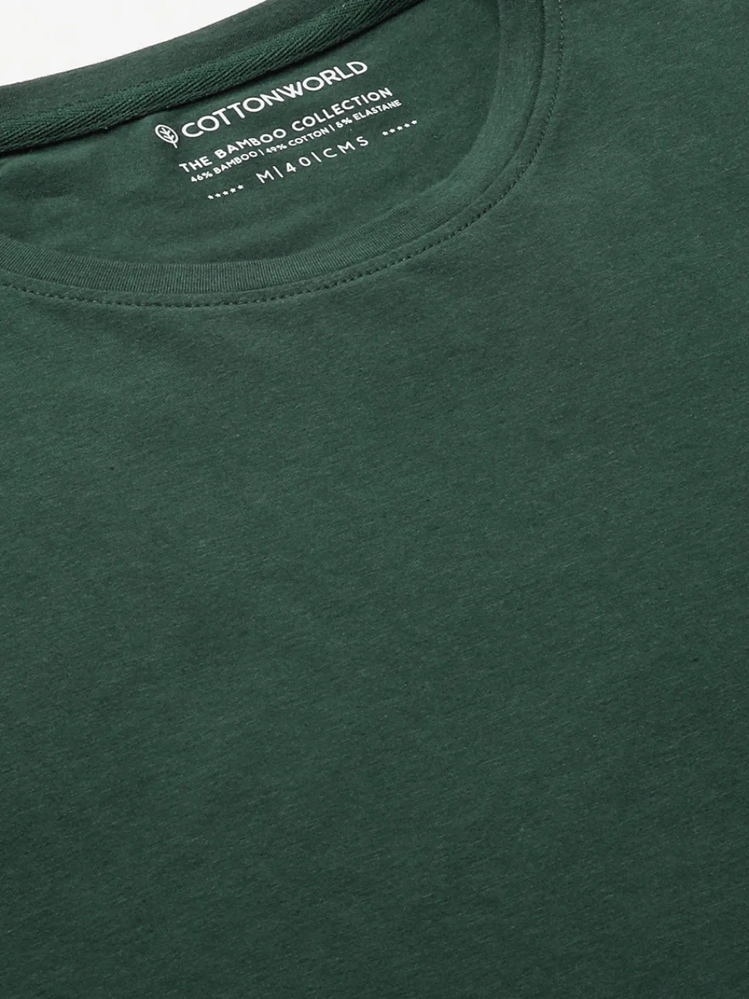 Cottonworld Men | Regular Fit^Men's Cotton Bamboo Elastane Regular Fit Tshirt