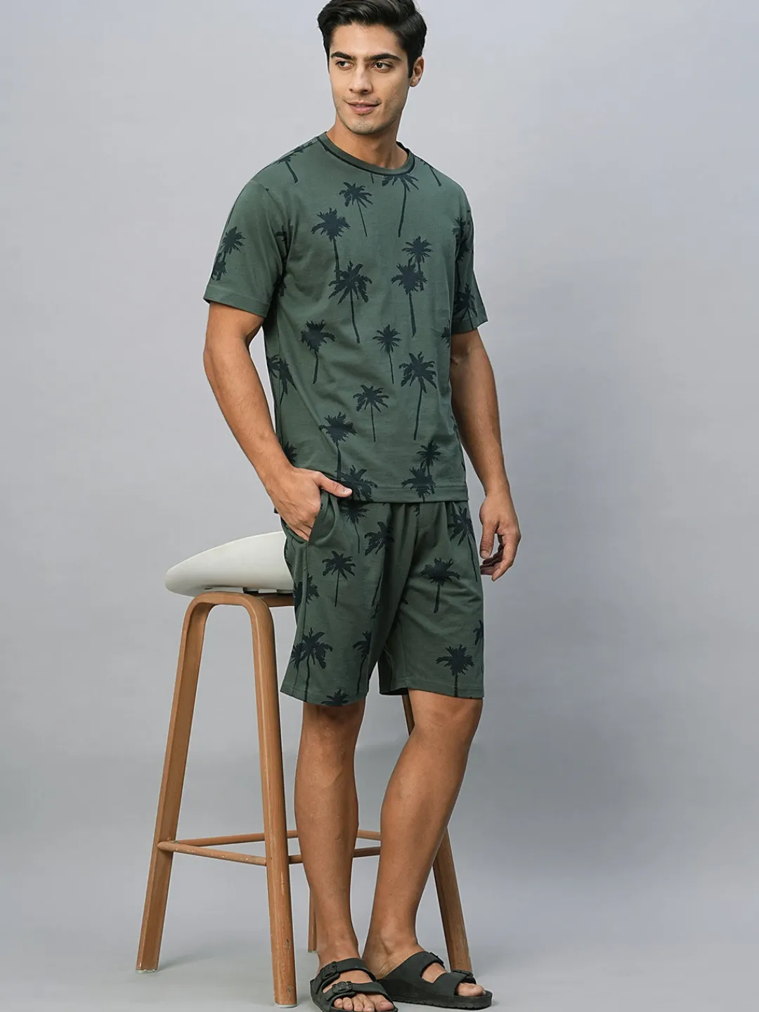 Cottonworld Mens Co-Ord Sets^Men's Cotton Regular Fit Shorts