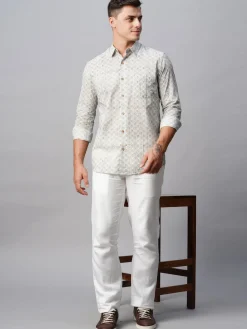Women Cottonworld Print | Print^Men's Cotton Regular Fit Printed Shirt