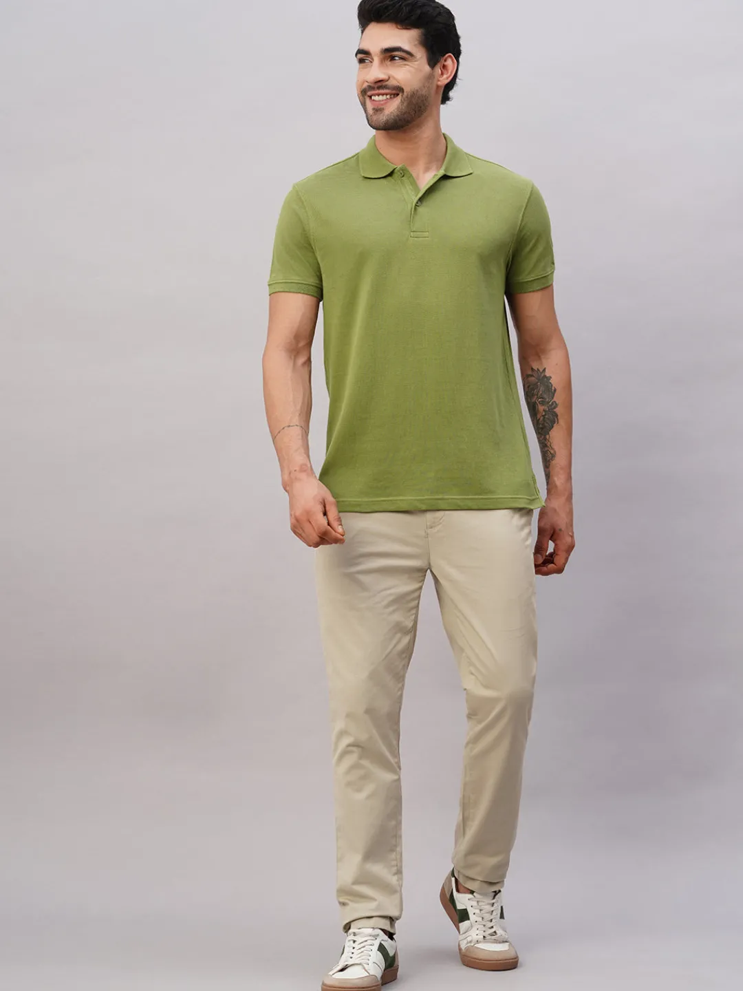 Cottonworld Regular Fit | Polo^Men's Cotton Regular Fit Tshirt
