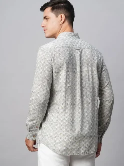 Women Cottonworld Print | Print^Men's Cotton Regular Fit Printed Shirt