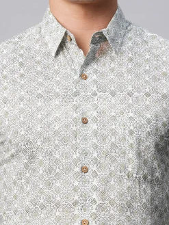 Women Cottonworld Print | Print^Men's Cotton Regular Fit Printed Shirt