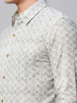 Women Cottonworld Print | Print^Men's Cotton Regular Fit Printed Shirt
