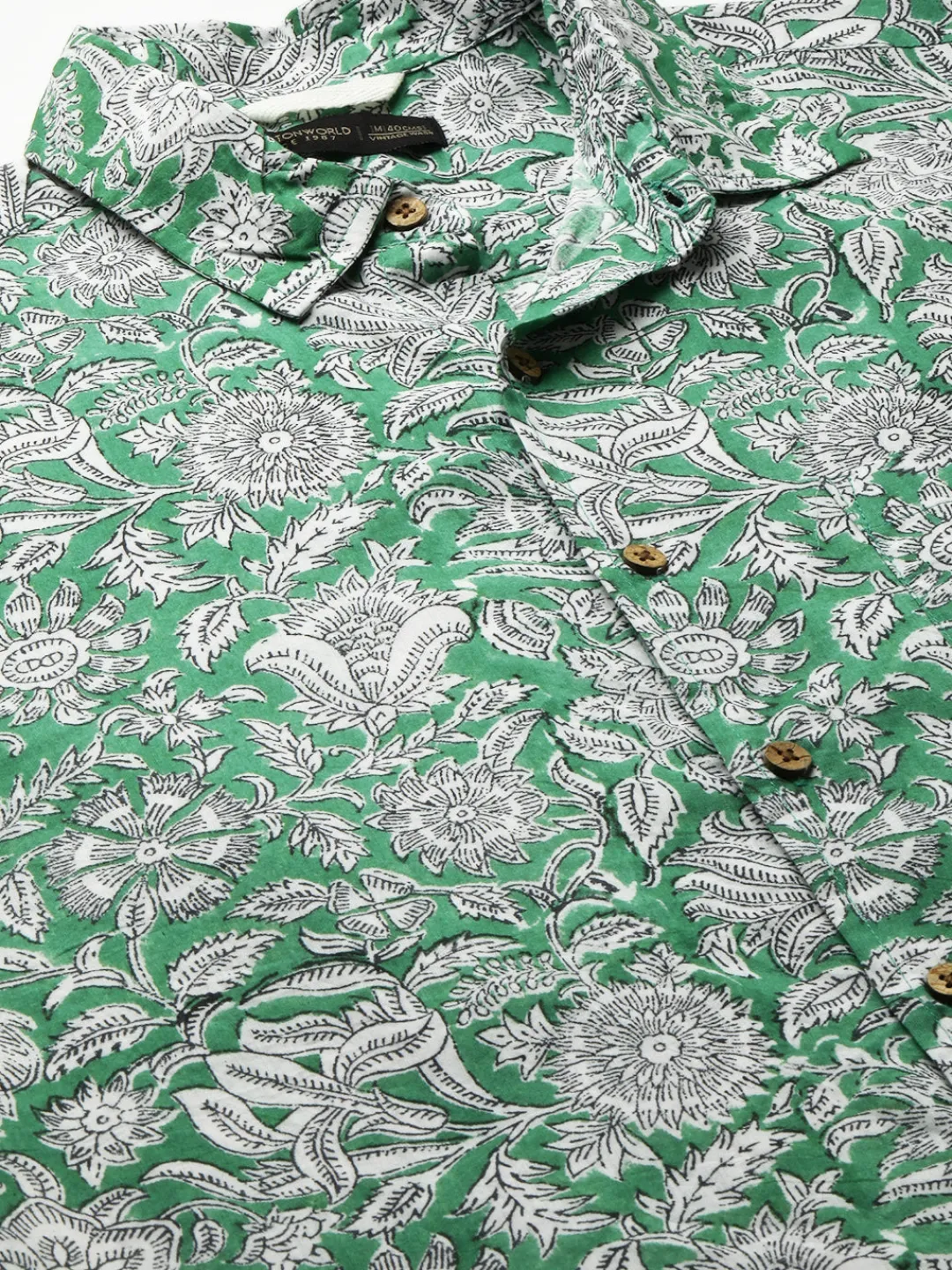 Women Cottonworld Print | Print^Men's Cotton Regular Fit Printed Shirt