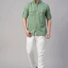 Women Cottonworld Shirts | Shirts^Men's Linen Cotton Regular Fit Shirt