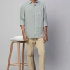 Women Cottonworld 100% Linen Shirts | 100% Linen Shirts^Men's 100% Linen Linen Regular Fit Long Sleeved Shirt