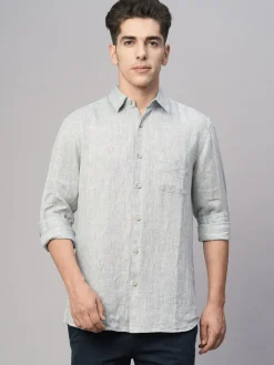 Women Cottonworld 100% Linen Shirts | 100% Linen Shirts^Men's 100% Linen Regular Fit Shirt