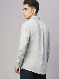 Women Cottonworld 100% Linen Shirts | 100% Linen Shirts^Men's 100% Linen Regular Fit Shirt